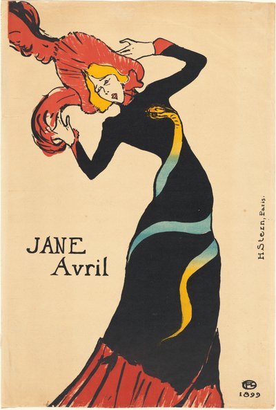 Jane Avril, 1899. av Henri de Toulouse Lautrec