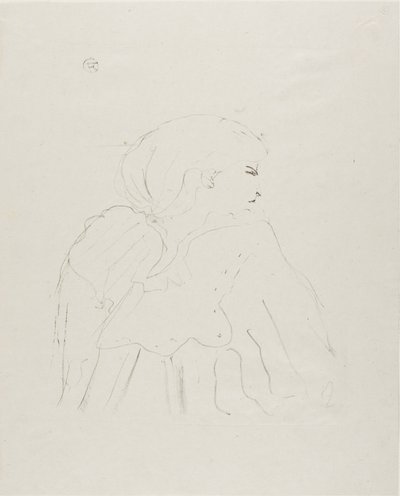 Jane Hading, från Treize Lithographies av Henri de Toulouse-Lautrec