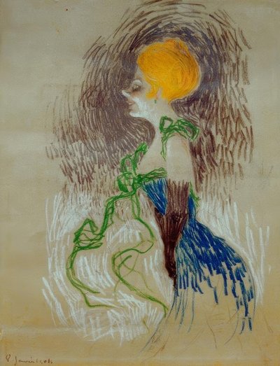 Handskbeklädd ung kvinna av Henri de Toulouse Lautrec