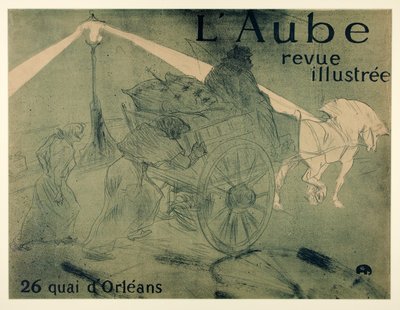 L?Aube, illustrerad tidning, 26 quai d?Orléans, pub. 1896 av Henri de Toulouse Lautrec