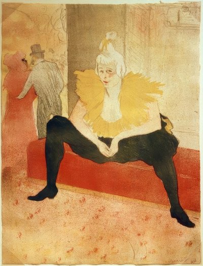 Clownessen, sittande av Henri de Toulouse Lautrec