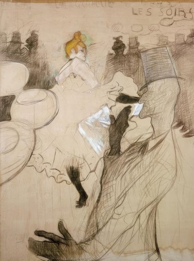 La Goulue och Valentin den benlösa av Henri de Toulouse Lautrec