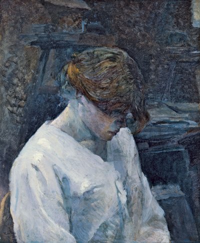 La Rousse in einer weißen Bluse von Henri de Toulouse-Lautrec