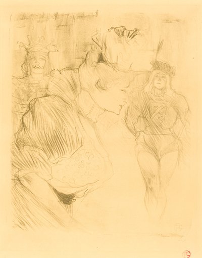 Lender Bwing Långiver saluant, 1895. av Henri de Toulouse Lautrec