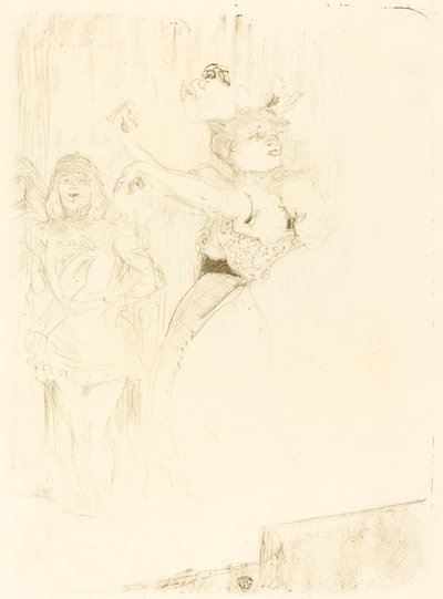 Lender Dancing the Bolero in Chilperic Lender Dancing the Bolero-steget i Chilperic, 1895. av Henri de Toulouse Lautrec