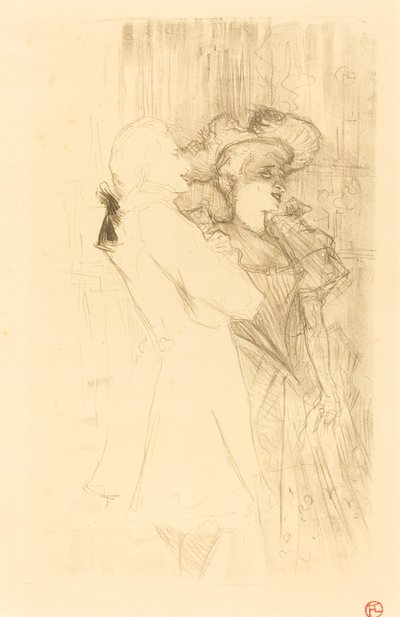 Lender och Auguez i La chanson de fortunio Lender och Auguez i La chanson..., 1895. av Henri de Toulouse Lautrec