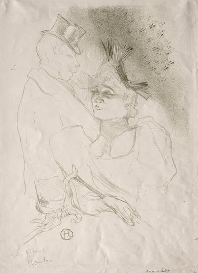 Långiver och friherre, 1893. av Henri de Toulouse Lautrec