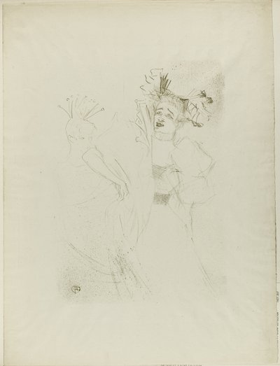 Långivare i Chilpéric, Full Face av Henri de Toulouse-Lautrec