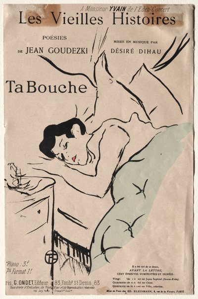 De gamla berättelserna: Din mun av Henri de Toulouse Lautrec