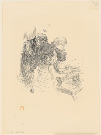 De gamla fjärilarna av Henri de Toulouse Lautrec