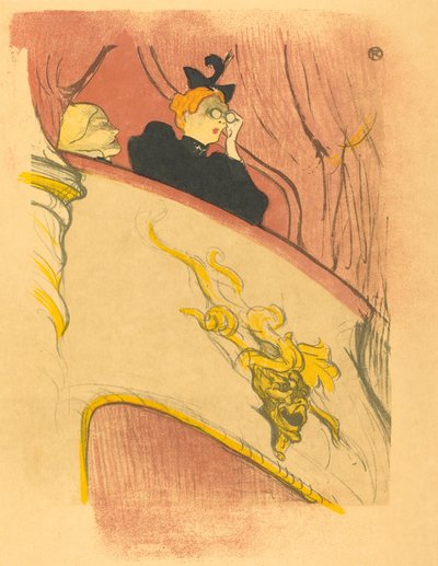 Loge med den förgyllda masken Logen med den gyllene mascaronen, 1893. av Henri de Toulouse Lautrec
