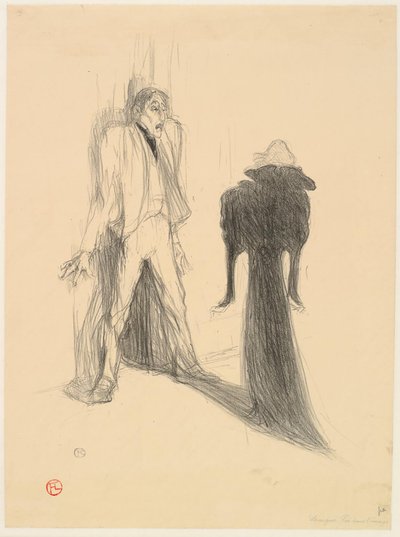 Lugné Poë och Berthe Bady i The Image av Henri de Toulouse Lautrec