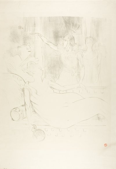 Madame Simon-Girard, Brewer and Guy i La belle Hélène av Henri de Toulouse Lautrec