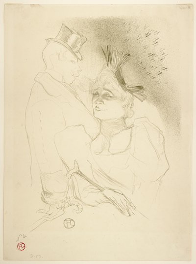 Fröken Lender och Baron av Henri de Toulouse Lautrec