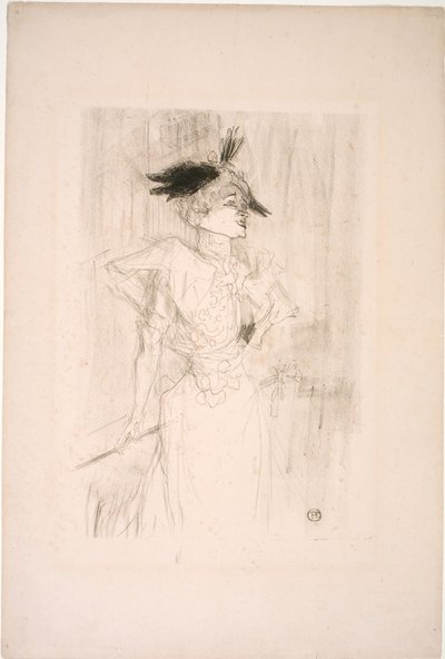 Miss Marcelle Lender, stående av Henri de Toulouse Lautrec