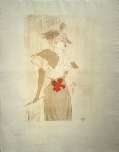 Miss Marcelle Lender, stående av Henri de Toulouse Lautrec