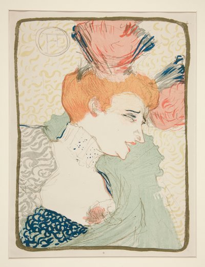 Mademoiselle Marcelle Lender, byst (Porträttbyst av Mademoiselle Marcelle Lender) av Henri de Toulouse Lautrec