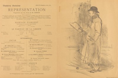 Silverbröllop, The Burden of Liberty, A Serious Client [recto], 1897. av Henri de Toulouse Lautrec