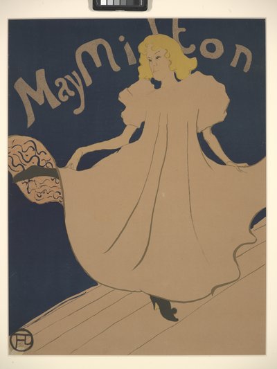 May Milton (färglitografi) av Henri de Toulouse Lautrec