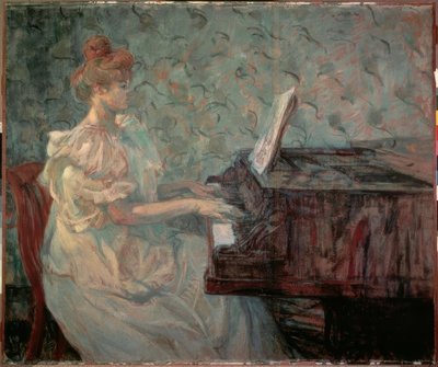 Misia Natanson am Flügel von Henri de Toulouse Lautrec