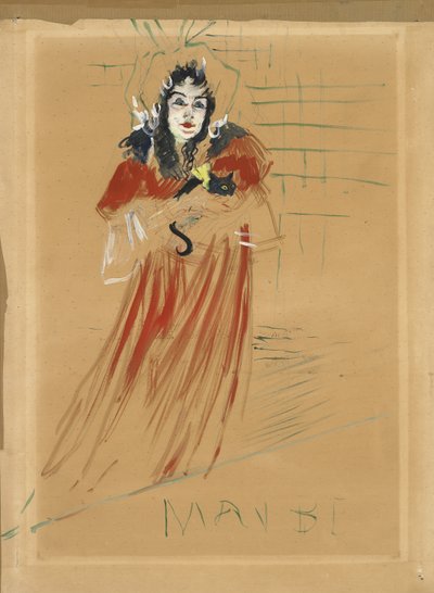 Miss May Belfort, 1895 av Henri de Toulouse Lautrec