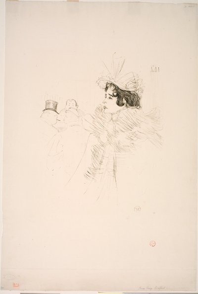 Miss May Belfort au Irish American Bar, Rue Royale av Henri de Toulouse Lautrec