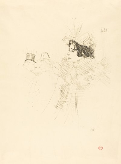Miss May Belfort i Irish and American Bar, rue Royale (Miss Belfort Belfort au Irish and American Bar, Rue Royale) av Henri de Toulouse Lautrec