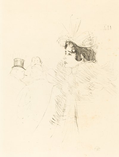 Miss May Belfort i den irländska och amerikanska baren, rue Royale Miss Belfort Belfort au Irish..., 1895. av Henri de Toulouse Lautrec