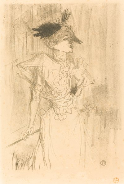Miss Marcelle Lender, stående av Henri de Toulouse Lautrec