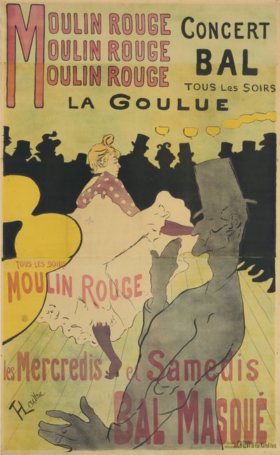 Moulin Rouge, La Goulue, 1891 von Henri de Toulouse Lautrec