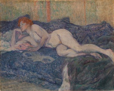 Naken liggande på en soffa av Henri de Toulouse-Lautrec