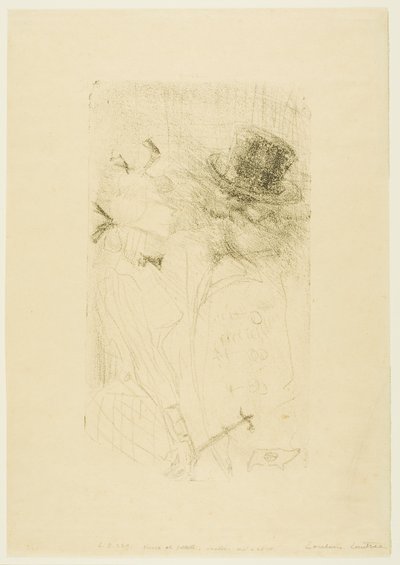 Gammal man och ung flicka av Henri de Toulouse-Lautrec