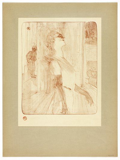 På scenen, tallrik ett från Yvette Guilbert av Henri de Toulouse Lautrec