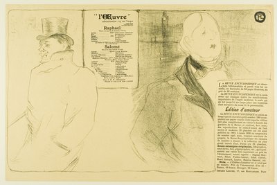 Oscar Wilde och Romain Coolus—Program för Raphaël och Salomé av Henri de Toulouse Lautrec