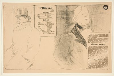 Oscar Wilde och Romain Coolus (Oscar Wilde och Romain Coolus) av Henri de Toulouse Lautrec