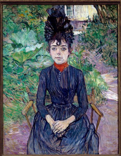 Porträtt av Justine Dieuhl Målning av Henri de Toulouse Lautrec (1864-1901) 1891 Sön. 0,74x0,58 m Paris, musee d