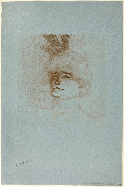 Porträtt av Mademoiselle Marcelle Lender, trekvartsvy av Henri de Toulouse Lautrec