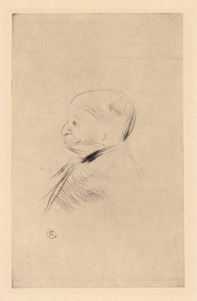 Porträtt av en man av Henri de Toulouse Lautrec