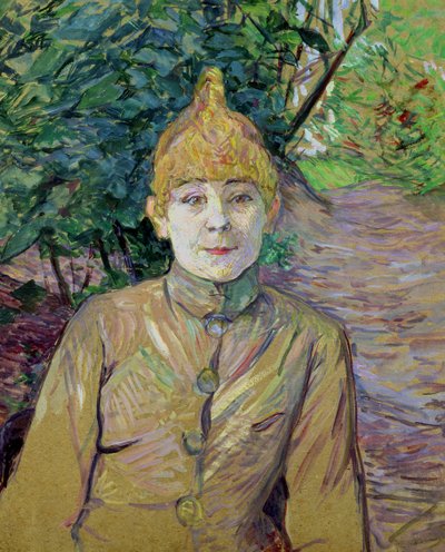 Porträtt av en kvinna, möjligen den franska dansaren Louise Weber (1870-1927) känd som "La Goulue" av Henri de Toulouse-Lautrec