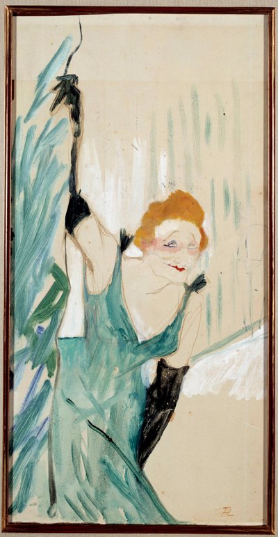 Porträtt av den franska sångerskan Yvette Guilbert (1867-1944) som hälsar offentligheten Litografi av Henri de Toulouse Lautrec (1864-1901) 1894. Dim. 0,48x0,28 m. Musée Henri de Toulouse-Lautrec, Albi av Henri de Toulouse Lautrec