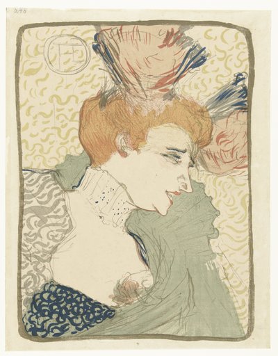 Porträtt av Music Hall Entertainer Marcelle Lender av Henri de Toulouse Lautrec