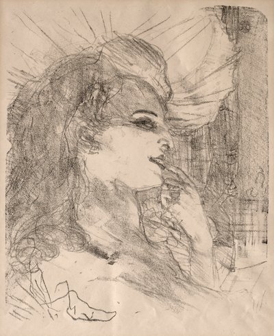 Porträtt av skådespelare och skådespelerskor: Tretton litografier: Anna Held, 1898. av Henri de Toulouse Lautrec