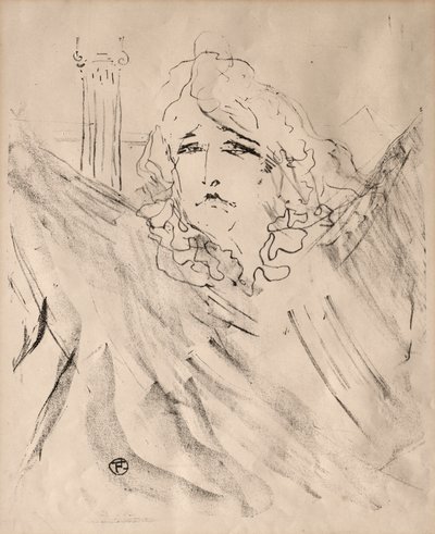 Porträtt av skådespelare och skådespelerskor: Tretton litografier: Sarah Bernhardt av Henri de Toulouse Lautrec