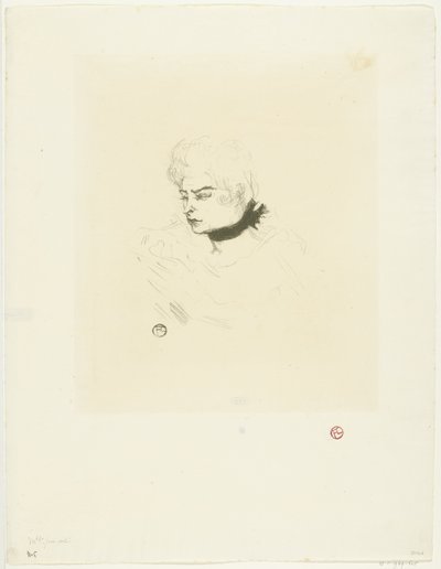 Porträtt av Mademoiselle gröna prickar Fröken Gröna Prickar av Henri de Toulouse Lautrec