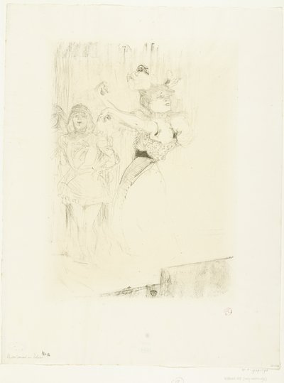 Porträtt av skådespelerskan Marcelle Lender som dansar boléro i operan Chilpéric Lender dansant le pas de bolero av Henri de Toulouse Lautrec