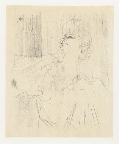 Porträtt av skådespelerskan Yvette Guilbert i A Ménilmontant de Bruant Yvette Guilbert A Menilmontant de Bruant Yvette Guilbert: Engelsk serie (serietitel) av Henri de Toulouse Lautrec