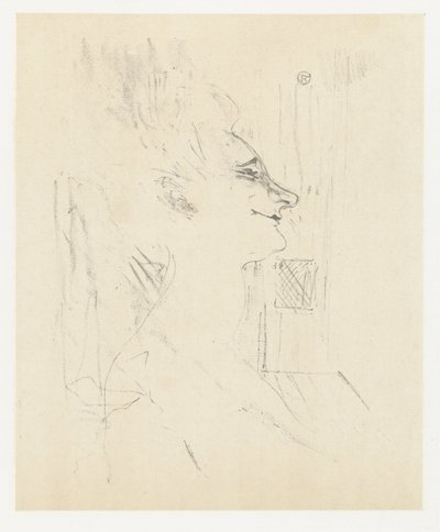 Portret van skådespelerskan Yvette Guilbert i Soularde Yvette Guilbert Soularde Yvette Guilbert: Engelsk serie (serietitel) av Henri de Toulouse Lautrec