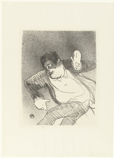 Portret van komiek Caudieux dansar i Petit Casino Caudieux Petit Casino Konsertcaféet (serietitel) av Henri de Toulouse Lautrec