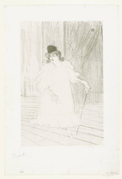 Porträtt av sångerskan Cecy Loftus på teaterscenen Cecy Loftus av Henri de Toulouse Lautrec