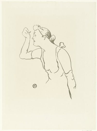 Porträtt av sångerskan Paula Brebion Le cafe-konsert (serietitel) av Henri de Toulouse Lautrec